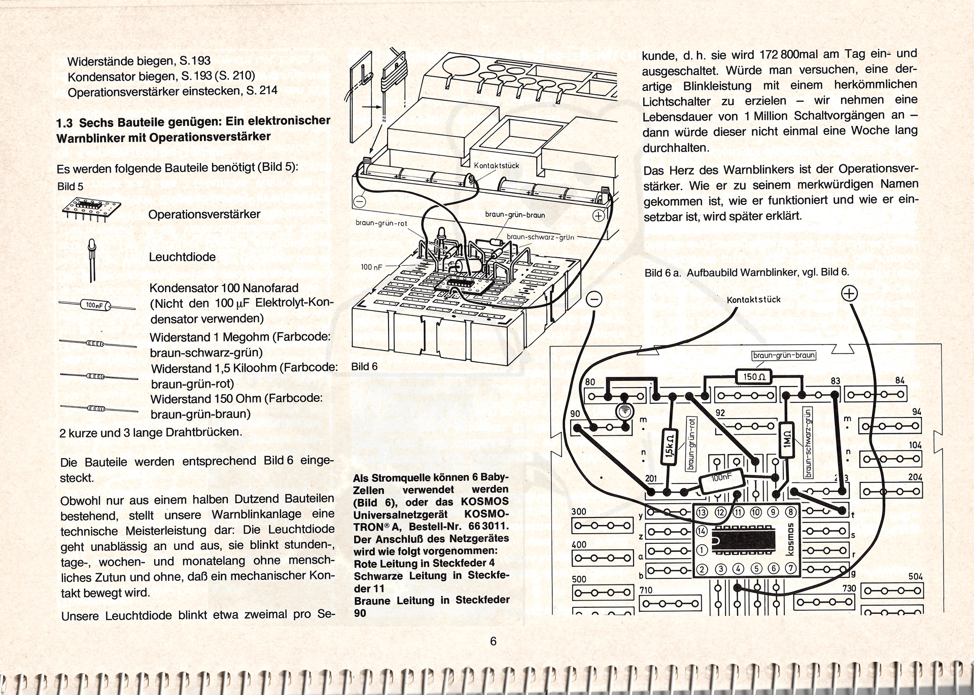 Kosmos Elektronik Labor E200 Handbuch Seite 6